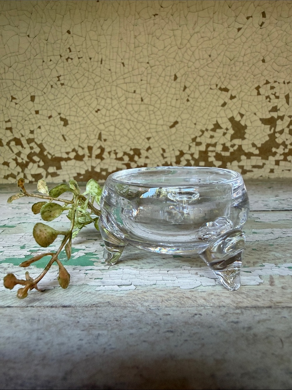 🌿Tiffin Crystal Three Foot Salt Cellar